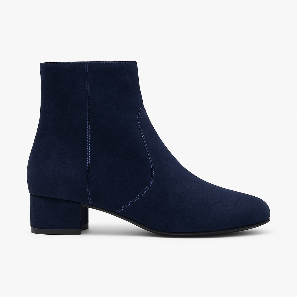 Marineblaue Wildlederstiefel - Wierfeld Schuhe